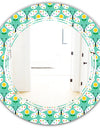Retro Butterflies I - Modern Round or Oval Wall Mirror - Triple C