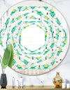 Retro Butterflies I - Modern Round or Oval Wall Mirror - Whirl