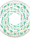 Retro Butterflies I - Modern Round or Oval Wall Mirror - Whirl