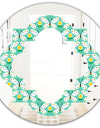 Retro Butterflies I - Modern Round or Oval Wall Mirror - Quatrefoil