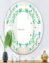Retro Butterflies I - Modern Round or Oval Wall Mirror - Space