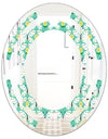 Retro Butterflies I - Modern Round or Oval Wall Mirror - Space