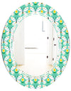Retro Butterflies I - Modern Round or Oval Wall Mirror - Triple C