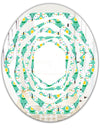 Retro Butterflies I - Modern Round or Oval Wall Mirror - Whirl