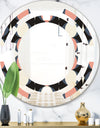 Retro Circular Pattern II - Modern Round or Oval Wall Mirror - Space