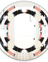 Retro Circular Pattern II - Modern Round or Oval Wall Mirror - Space