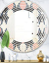 Retro Circular Pattern II - Modern Round or Oval Wall Mirror - Wave