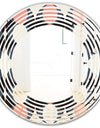 Retro Circular Pattern II - Modern Round or Oval Wall Mirror - Wave