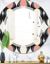 Retro Circular Pattern II - Modern Round or Oval Wall Mirror - Triple C