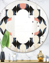 Retro Circular Pattern II - Modern Round or Oval Wall Mirror - Quatrefoil