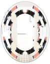 Retro Circular Pattern II - Modern Round or Oval Wall Mirror - Space