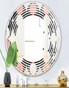Retro Circular Pattern II - Modern Round or Oval Wall Mirror - Wave