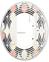 Retro Circular Pattern II - Modern Round or Oval Wall Mirror - Wave