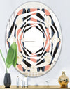 Retro Circular Pattern II - Modern Round or Oval Wall Mirror - Whirl