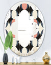 Retro Circular Pattern II - Modern Round or Oval Wall Mirror - Quatrefoil
