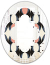 Retro Circular Pattern II - Modern Round or Oval Wall Mirror - Quatrefoil