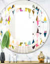 Diamond Retro VII - Modern Round or Oval Wall Mirror - Space