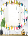 Diamond Retro VII - Modern Round or Oval Wall Mirror - Triple C