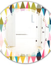 Diamond Retro VII - Modern Round or Oval Wall Mirror - Triple C