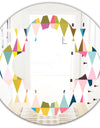 Diamond Retro VII - Modern Round or Oval Wall Mirror - Quatrefoil