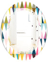 Diamond Retro VII - Modern Round or Oval Wall Mirror - Triple C