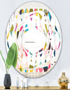 Diamond Retro VII - Modern Round or Oval Wall Mirror - Whirl