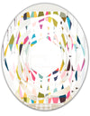 Diamond Retro VII - Modern Round or Oval Wall Mirror - Whirl