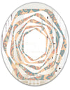 Retro Indian Floral Batik II - Modern Round or Oval Wall Mirror - Whirl