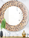 Leopard Fur Safari III - Modern Round or Oval Wall Mirror - Wave