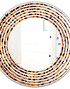 Leopard Fur Safari III - Modern Round or Oval Wall Mirror - Wave