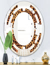 Leopard Fur Safari III - Modern Round or Oval Wall Mirror - Space