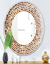 Leopard Fur Safari III - Modern Round or Oval Wall Mirror - Wave