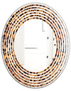 Leopard Fur Safari III - Modern Round or Oval Wall Mirror - Wave