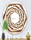 Leopard Fur Safari III - Modern Round or Oval Wall Mirror - Whirl