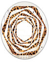 Leopard Fur Safari III - Modern Round or Oval Wall Mirror - Whirl