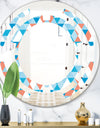 Triangular Retro Design II - Modern Round or Oval Wall Mirror - Space