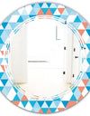 Triangular Retro Design II - Modern Round or Oval Wall Mirror - Triple C