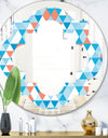 Triangular Retro Design II - Modern Round or Oval Wall Mirror - Quatrefoil