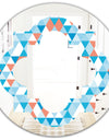 Triangular Retro Design II - Modern Round or Oval Wall Mirror - Quatrefoil
