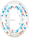 Triangular Retro Design II - Modern Round or Oval Wall Mirror - Space