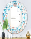 Triangular Retro Design II - Modern Round or Oval Wall Mirror - Wave