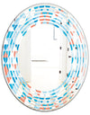 Triangular Retro Design II - Modern Round or Oval Wall Mirror - Wave