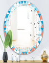 Triangular Retro Design II - Modern Round or Oval Wall Mirror - Triple C