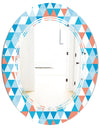 Triangular Retro Design II - Modern Round or Oval Wall Mirror - Triple C