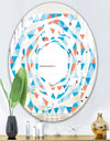 Triangular Retro Design II - Modern Round or Oval Wall Mirror - Whirl