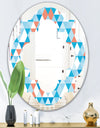 Triangular Retro Design II - Modern Round or Oval Wall Mirror - Quatrefoil