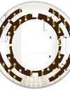 Geometric Mod Dots - Modern Round or Oval Wall Mirror - Space