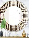 Geometric Mod Dots - Modern Round or Oval Wall Mirror - Wave
