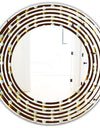 Geometric Mod Dots - Modern Round or Oval Wall Mirror - Wave