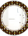 Geometric Mod Dots - Modern Round or Oval Wall Mirror - Triple C